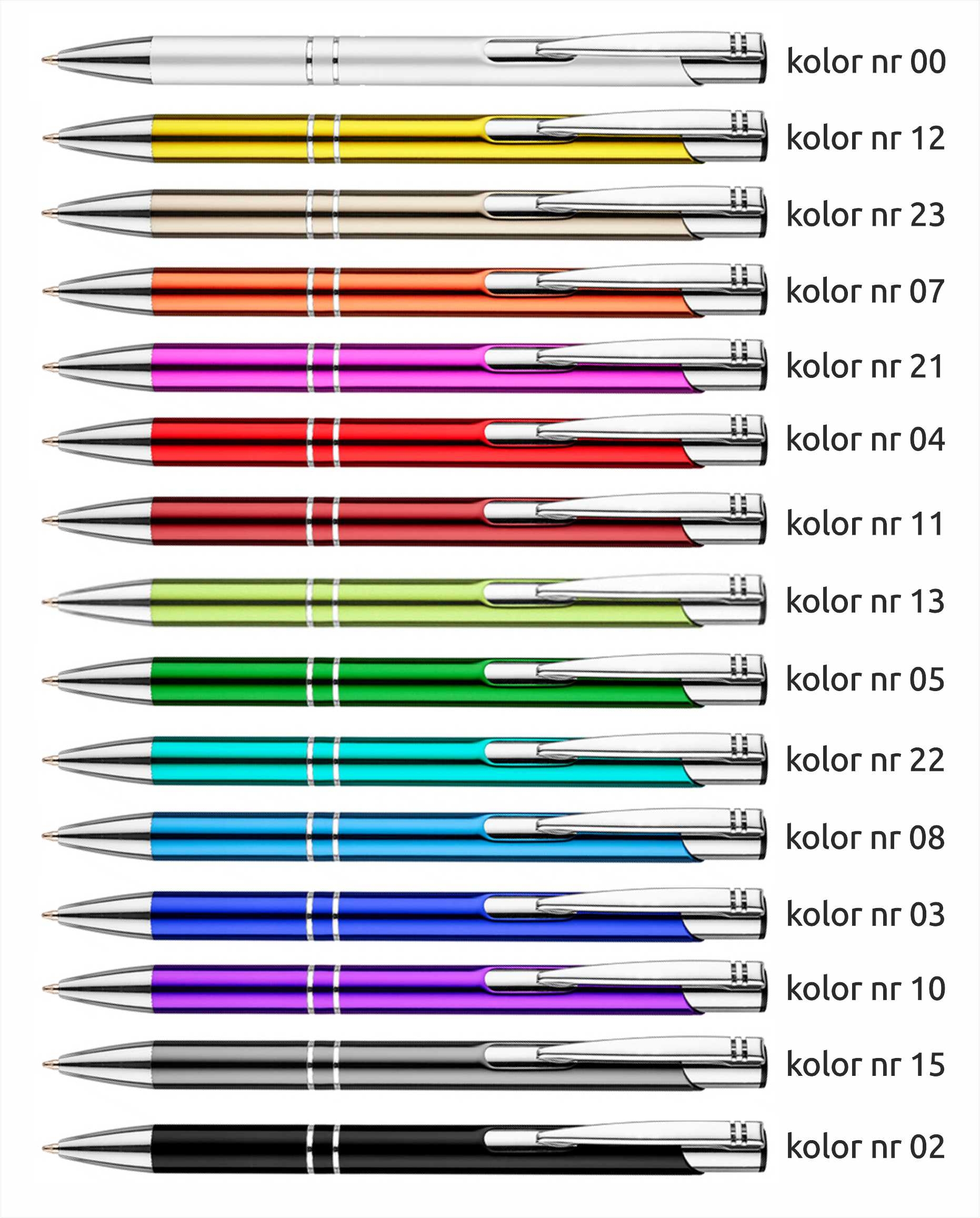 Długopis COSMO z grawerem dwustronnym komplet 50 szt