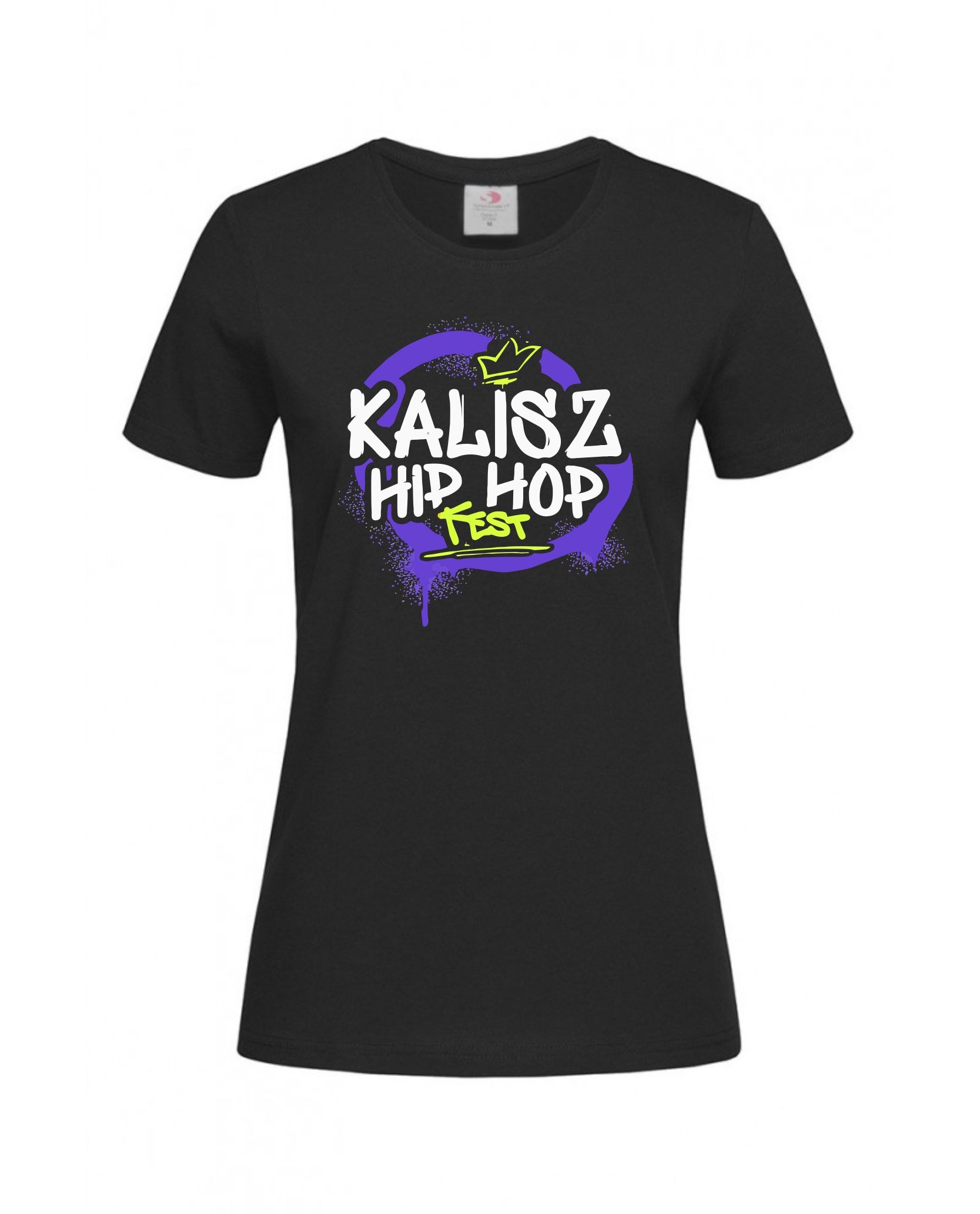 OFICJALNA KOSZULKA HIP HOP FEST KALISZ 2026 CZARNA DAMSKA